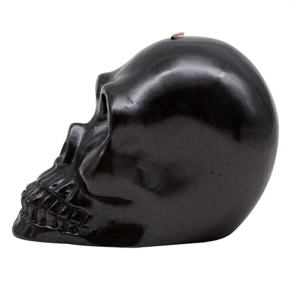 Nwt Unscented Halloween Bleeding Skull Figural Candle, 4.5 inches, Black - Picture 2 of 5